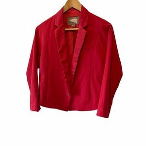 FOREVER 21 Satin Trim Boxy One Button Blazer